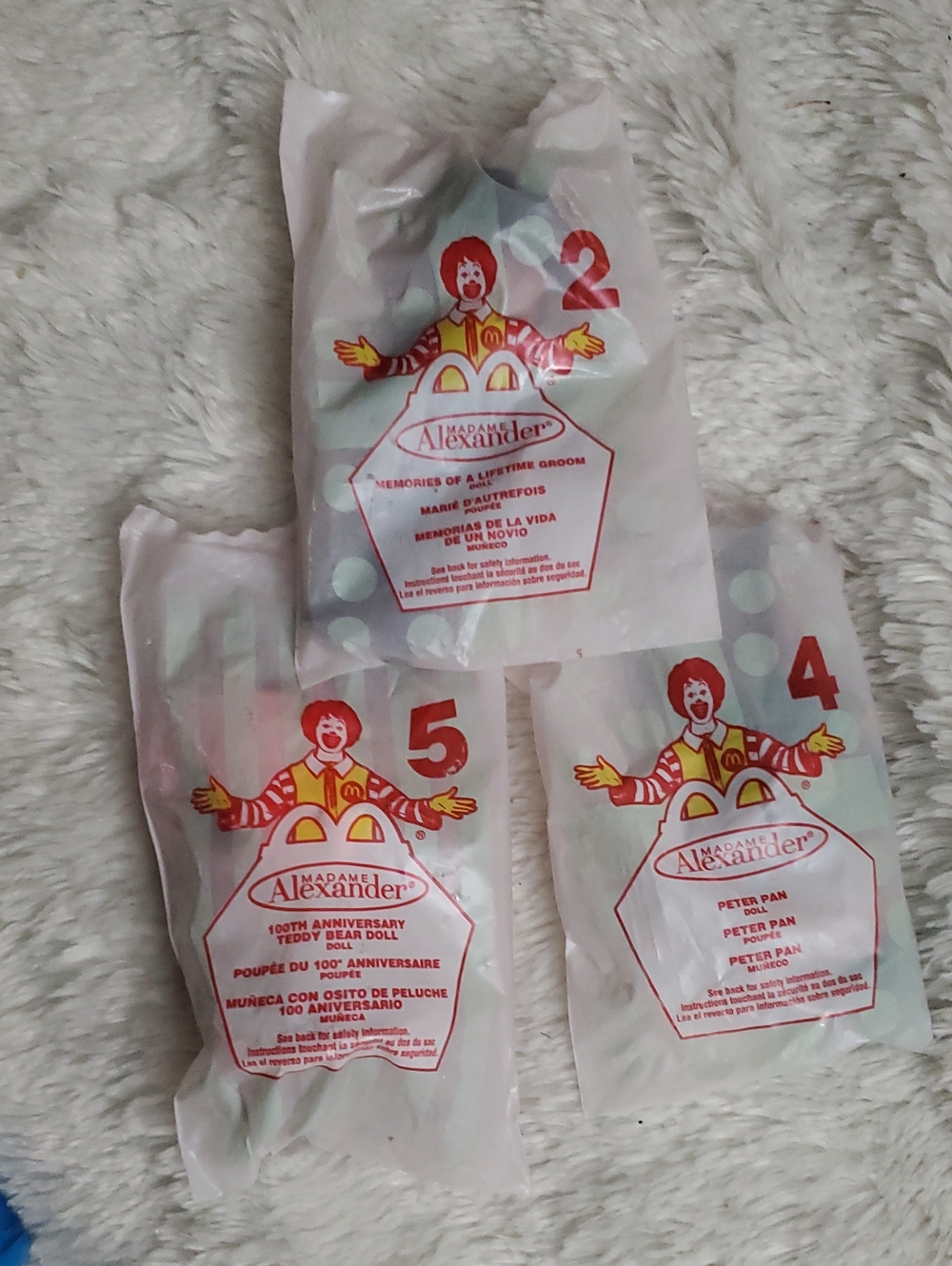 Madame Alexander Promotional Happy Meal Toys In Bag.
